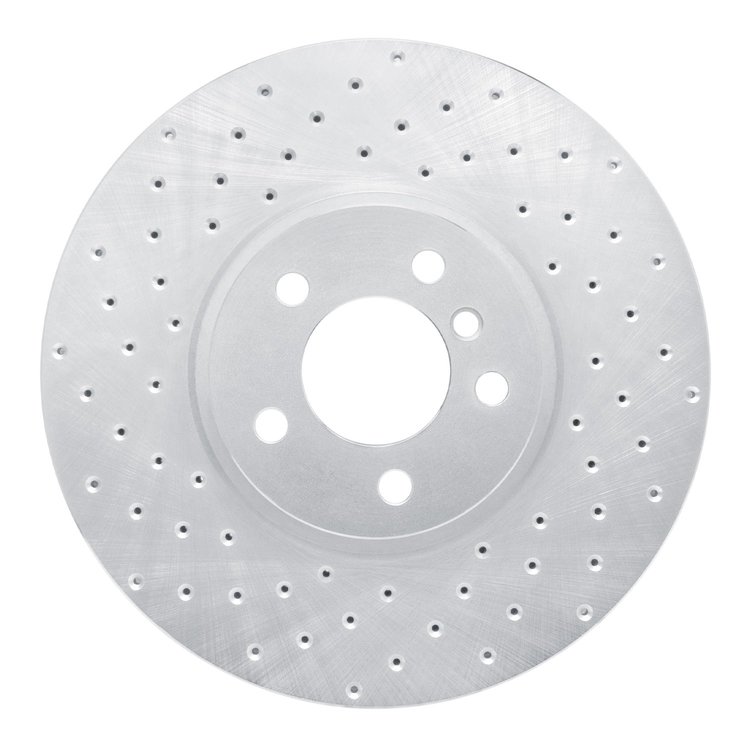 621-31137L Drilled Brake Rotor [Silver], 2002-2006 BMW, Position: Front Left