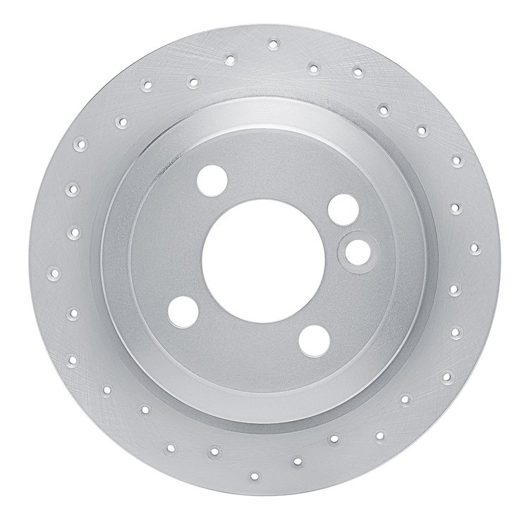 621-32003L Drilled Brake Rotor [Silver], 2007-2015 Mini, Position: Rear Left