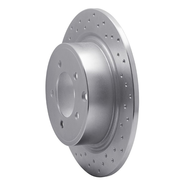 621-39024L Drilled Brake Rotor [Silver], 2007-2017 Multiple Makes/Models, Position: Rear Left