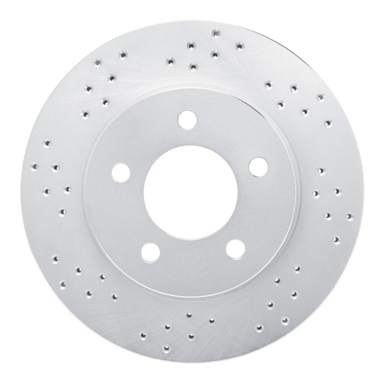 621-40011L Drilled Brake Rotor [Silver], 1993-1997 Mopar, Position: Front Left