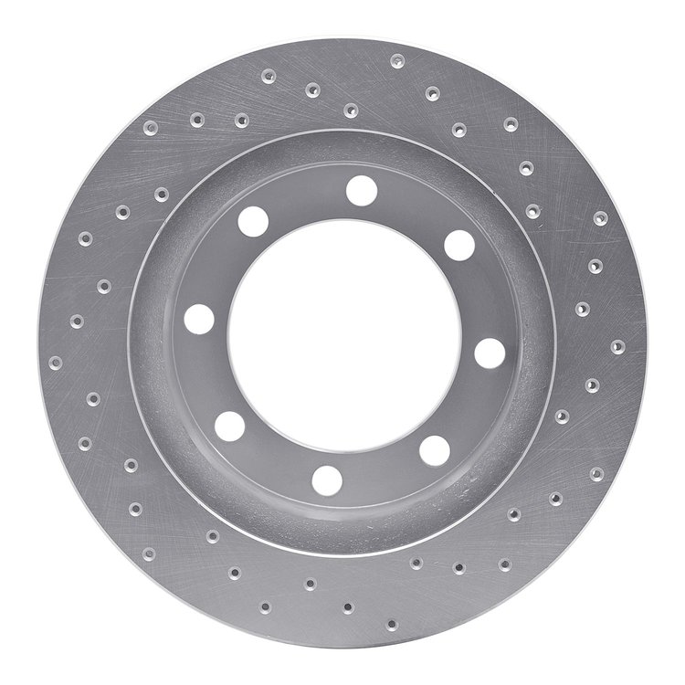 621-40047L Drilled Brake Rotor [Silver], 1980-1993 Mopar, Position: Front Left