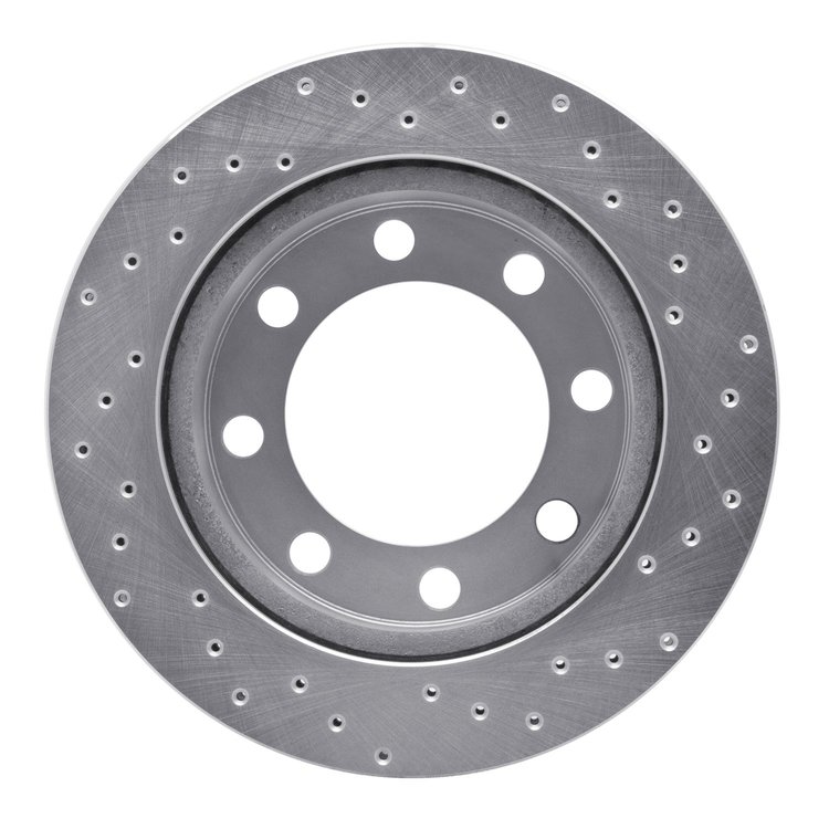 621-40056L Drilled Brake Rotor [Silver], 1971-1997 Mopar, Position: Front Left