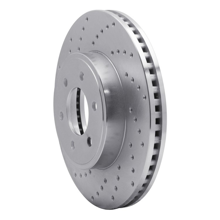 621-40100L Drilled Brake Rotor [Silver], 2003-2003 Mopar, Position: Front Left