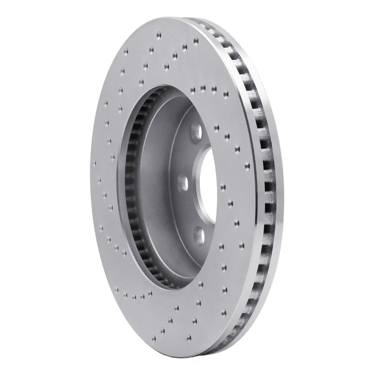 621-40100R Drilled Brake Rotor [Silver], 2003-2003 Mopar, Position: Front Right