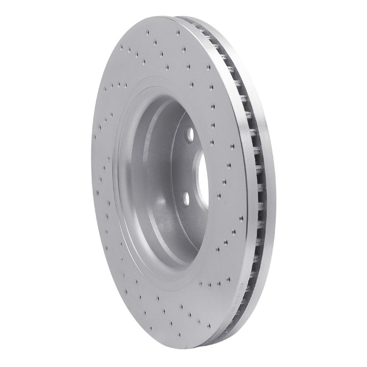621-40104L Drilled Brake Rotor [Silver], 2004-2006 Mopar, Position: Front Left