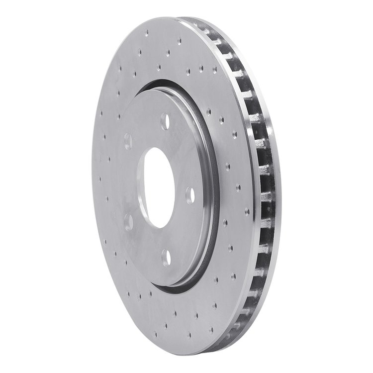 621-40107L Drilled Brake Rotor [Silver], 2008-2016 Multiple Makes/Models, Position: Front Left