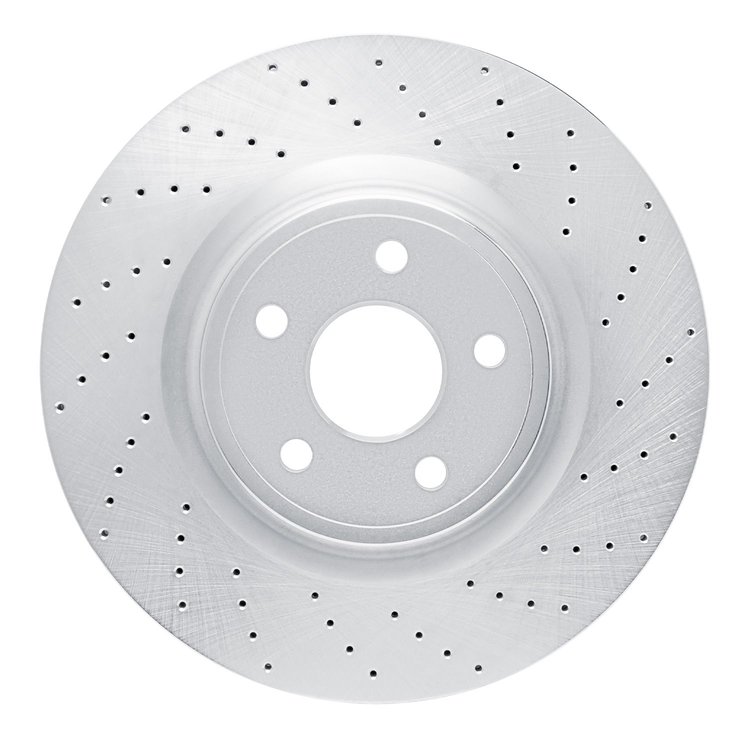 621-42009R Drilled Brake Rotor [Silver], 2012-2021 Mopar, Position: Front Right