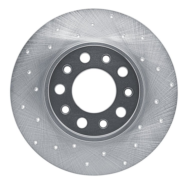 621-42012L Drilled Brake Rotor [Silver], 2014-2021 Mopar, Position: Rear Left