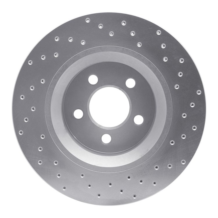 621-42021L Drilled Brake Rotor [Silver], 2011-2012 Mopar, Position: Front Left