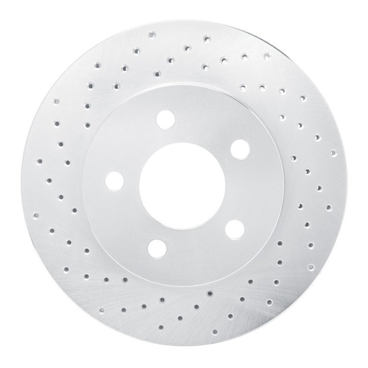 621-42027L Drilled Brake Rotor [Silver], 2002-2007 Mopar, Position: Front Left