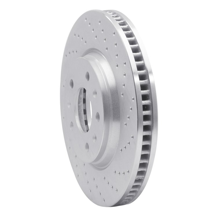 621-46013R Drilled Brake Rotor [Silver], 2003-2008 GM, Position: Front Right