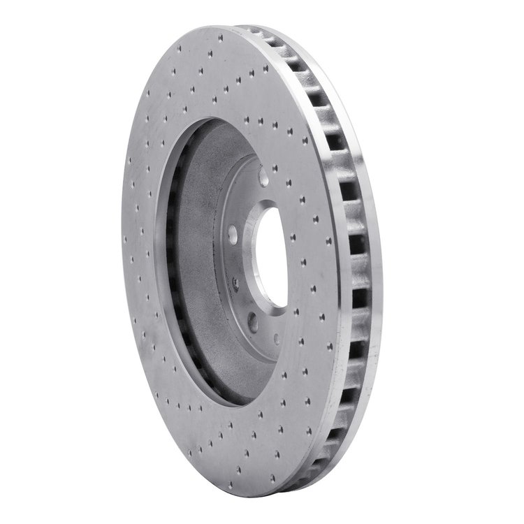 621-46017L Drilled Brake Rotor [Silver], 2004-2008 GM, Position: Front Left