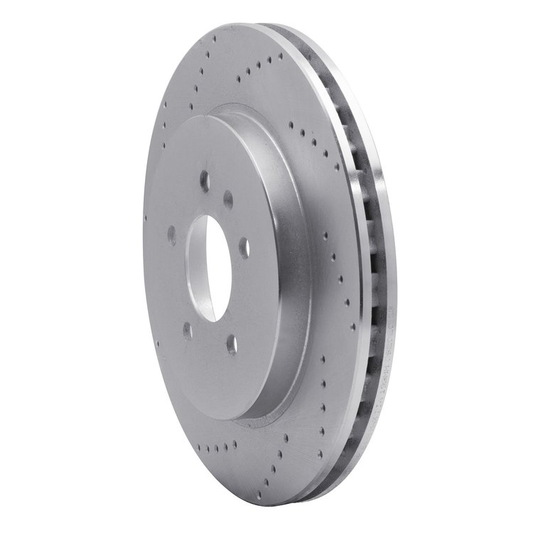 621-46020L Drilled Brake Rotor [Silver], 2005-2011 GM, Position: Rear Left