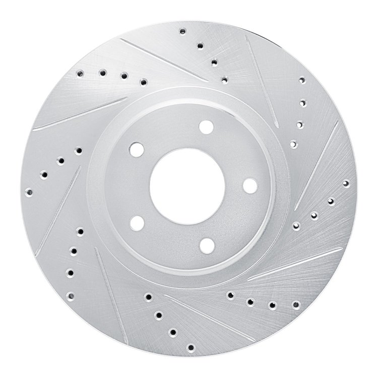 621-46022L Drilled Brake Rotor [Silver], 2006-2016 GM, Position: Front Left
