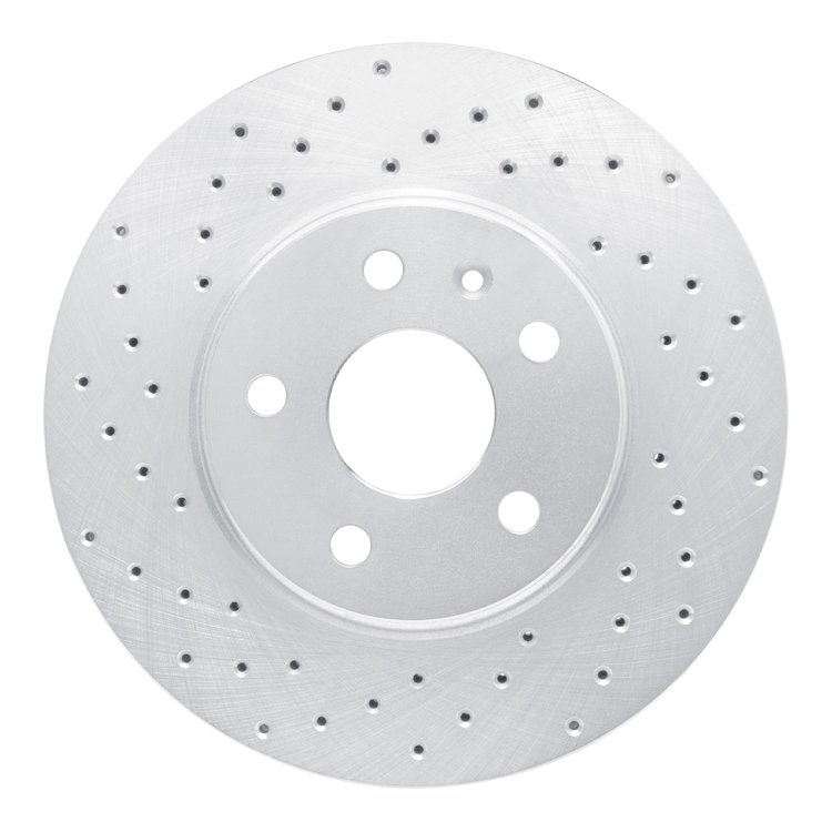 621-46025L Drilled Brake Rotor [Silver], 2008-2014 GM, Position: Front Left