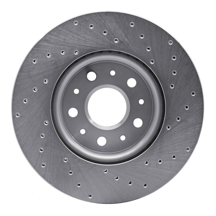 621-46038L Drilled Brake Rotor [Silver], 2014-2020 GM, Position: Front Left