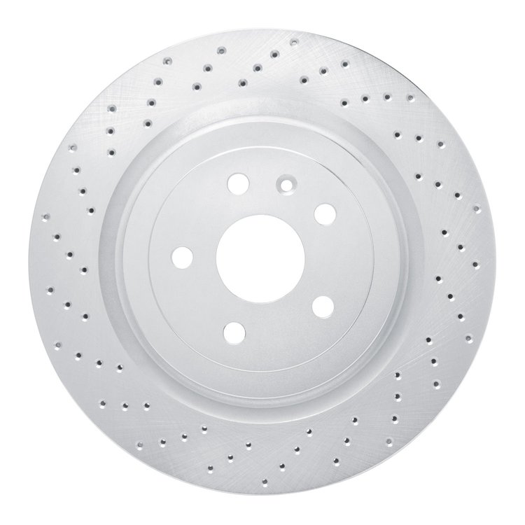 621-47039L Drilled Brake Rotor [Silver], Fits Select GM, Position: Rear Left