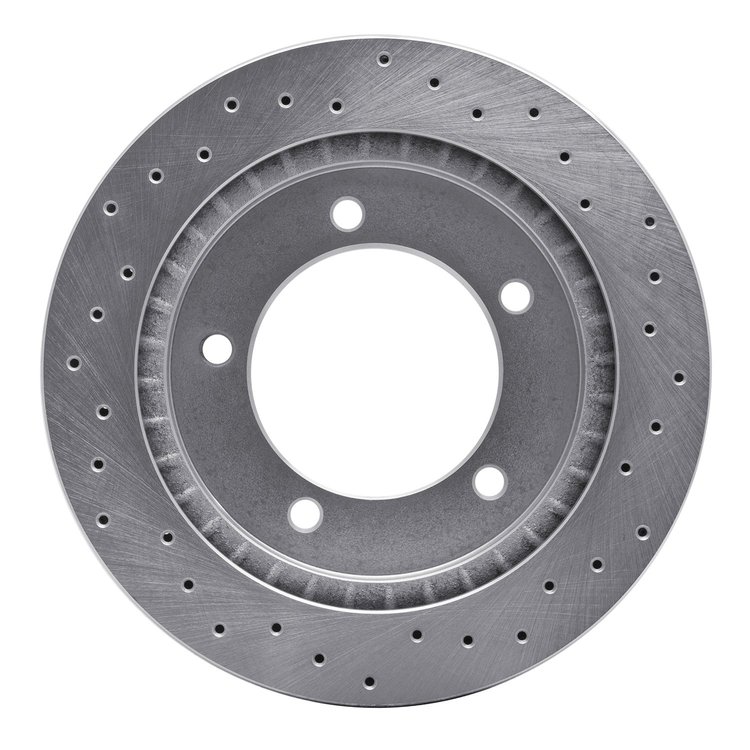 621-47060L Drilled Brake Rotor [Silver], 1999-2004 Multiple Makes/Models, Position: Front Left