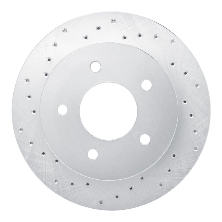 621-48019L Drilled Brake Rotor [Silver], 1990-2002 GM, Position: Front Left