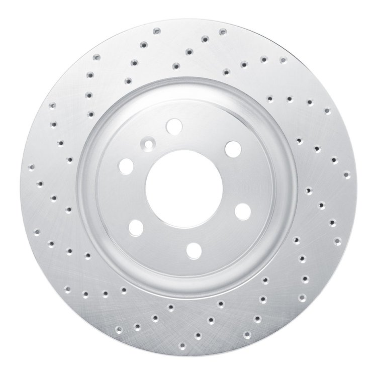 621-49001L Drilled Brake Rotor [Silver], 2011-2015 VPG, Position: Front Left
