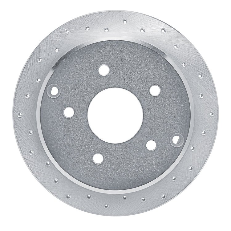 621-52014L Drilled Brake Rotor [Silver], 2004-2004 GM, Position: Rear Left