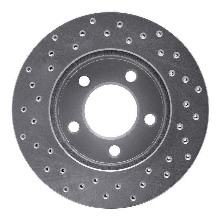 621-54029R Drilled Brake Rotor [Silver], 1970-1993 Ford/Lincoln/Mercury/Mazda, Position: Front Right