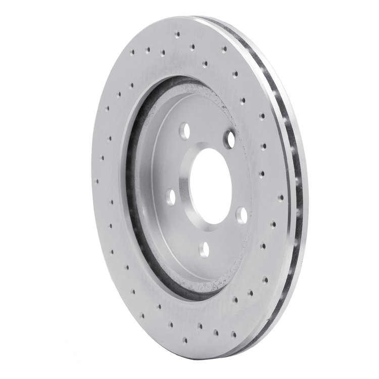 621-54046L Drilled Brake Rotor [Silver], 2000-2006 Multiple Makes/Models, Position: Rear Left