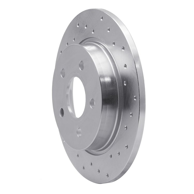 621-54066R Drilled Brake Rotor [Silver], 2012-2018 Ford/Lincoln/Mercury/Mazda, Position: Rear Right