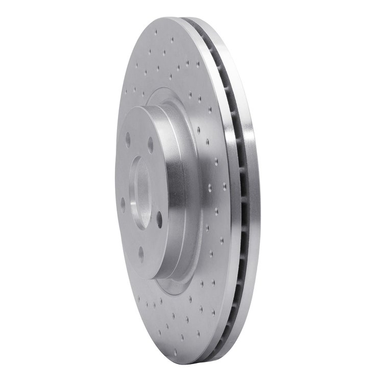 621-54069L Drilled Brake Rotor [Silver], 2004-2019 Multiple Makes/Models, Position: Front Left
