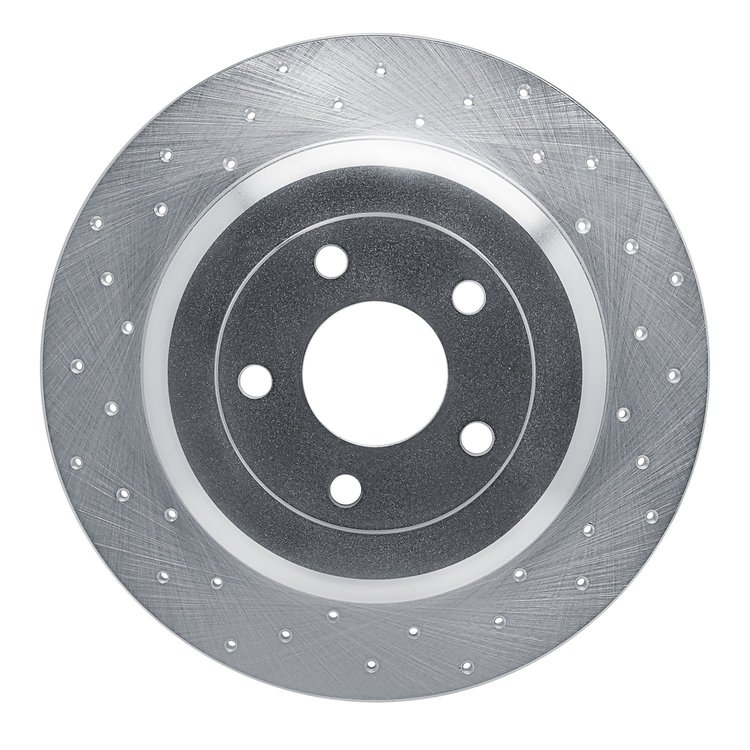621-54088L Drilled Brake Rotor [Silver], 2005-2019 Ford/Lincoln/Mercury/Mazda, Position: Rear Left