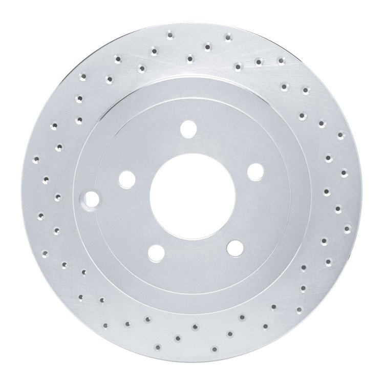 621-54090L Drilled Brake Rotor [Silver], 2007-2010 Ford/Lincoln/Mercury/Mazda, Position: Rear Left