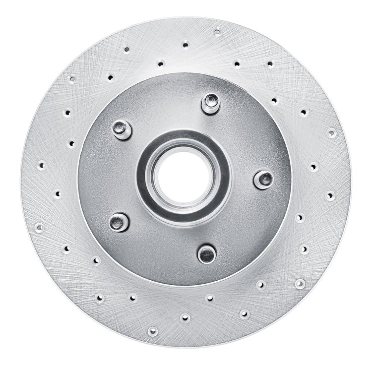 621-54122L Drilled Brake Rotor [Silver], 1986-1992 Ford/Lincoln/Mercury/Mazda, Position: Front Left