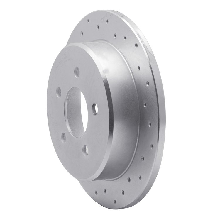 621-54142L Drilled Brake Rotor [Silver], 1995-2002 Ford/Lincoln/Mercury/Mazda, Position: Rear Left