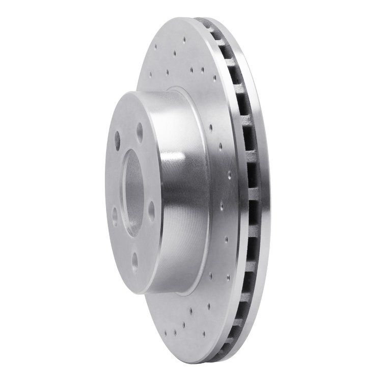 621-54144L Drilled Brake Rotor [Silver], 1995-2002 Ford/Lincoln/Mercury/Mazda, Position: Front Left