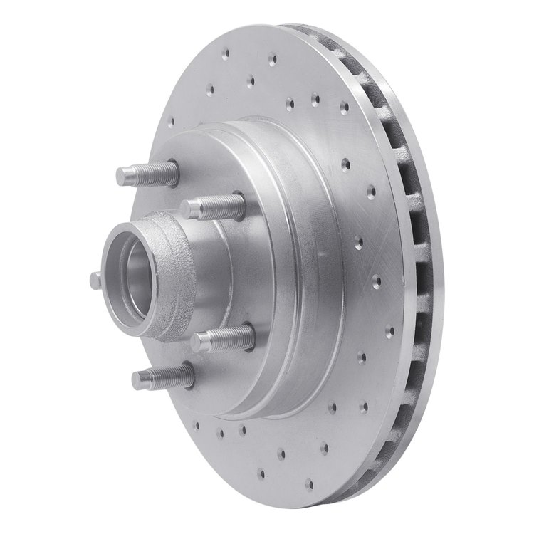 621-54165L Drilled Brake Rotor [Silver], 1998-2002 Ford/Lincoln/Mercury/Mazda, Position: Front Left