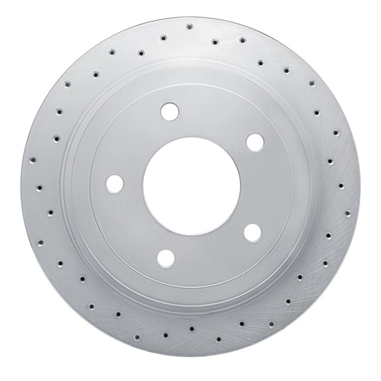 621-54192L Drilled Brake Rotor [Silver], 2004-2006 Ford/Lincoln/Mercury/Mazda, Position: Rear Left