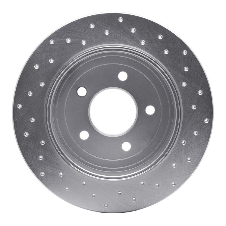 621-54194L Drilled Brake Rotor [Silver], 2005-2008 Ford/Lincoln/Mercury/Mazda, Position: Rear Left