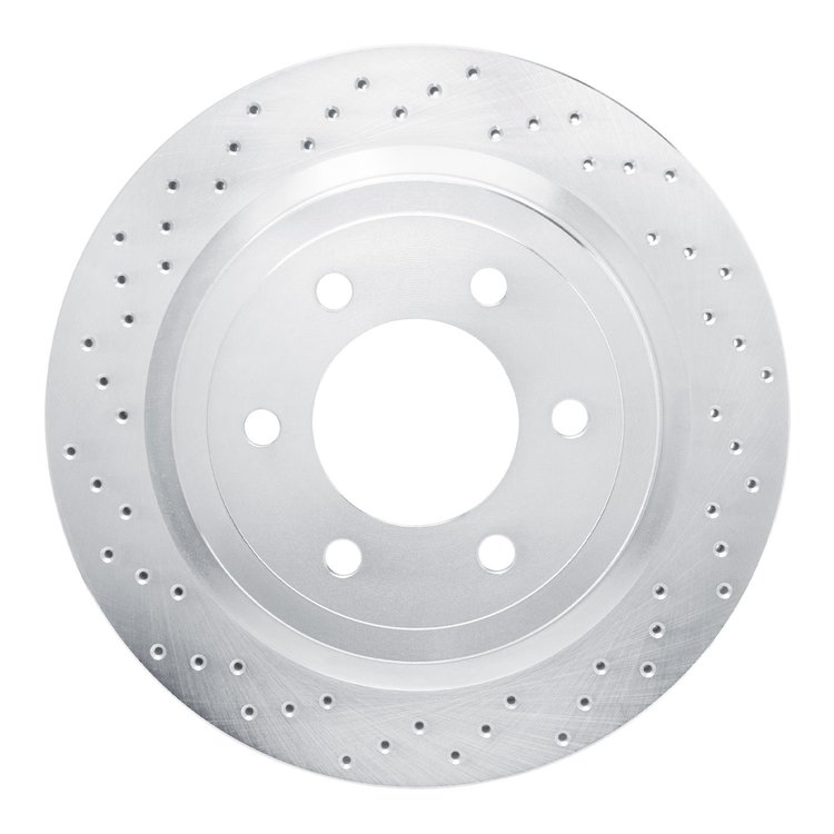 621-54267L Drilled Brake Rotor [Silver], 2018-2021 Ford/Lincoln/Mercury/Mazda, Position: Rear Left