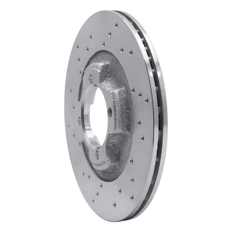 621-56002L Drilled Brake Rotor [Silver], 1988-1994 Ford/Lincoln/Mercury/Mazda, Position: Front Left