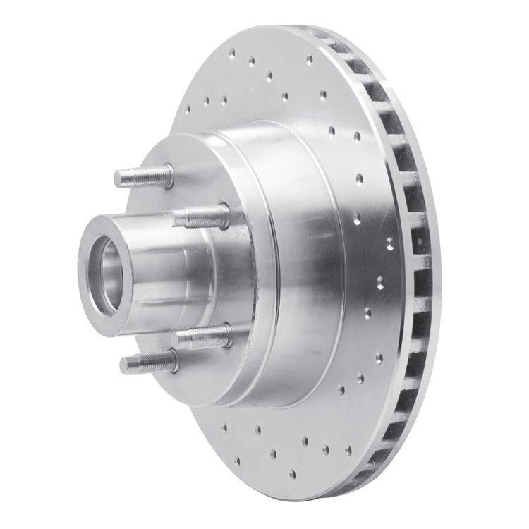 621-56008R Drilled Brake Rotor [Silver], 1979-1991 Ford/Lincoln/Mercury/Mazda, Position: Front Right