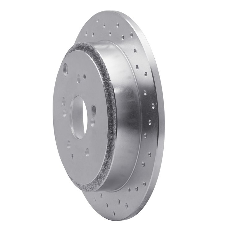 621-59044R Drilled Brake Rotor [Silver], 2001-2008 Acura/Honda, Position: Rear Right