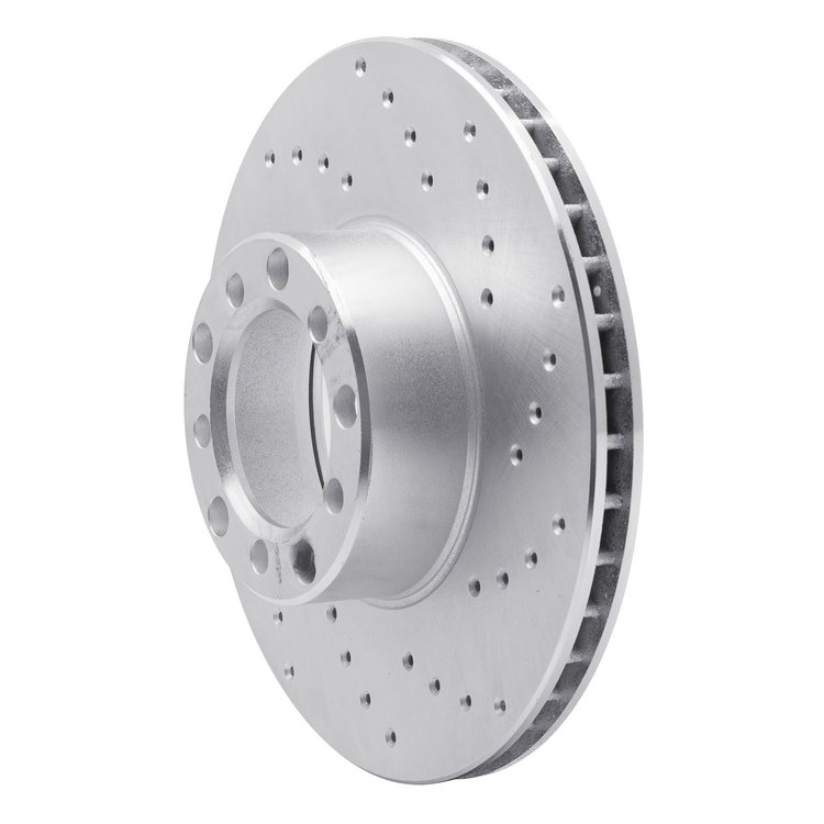 621-63008R Drilled Brake Rotor [Silver], 1979-1985 Mercedes-Benz, Position: Front Right