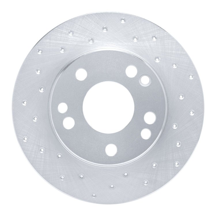 621-63011L Drilled Brake Rotor [Silver], 1983-1989 Mercedes-Benz, Position: Front Left