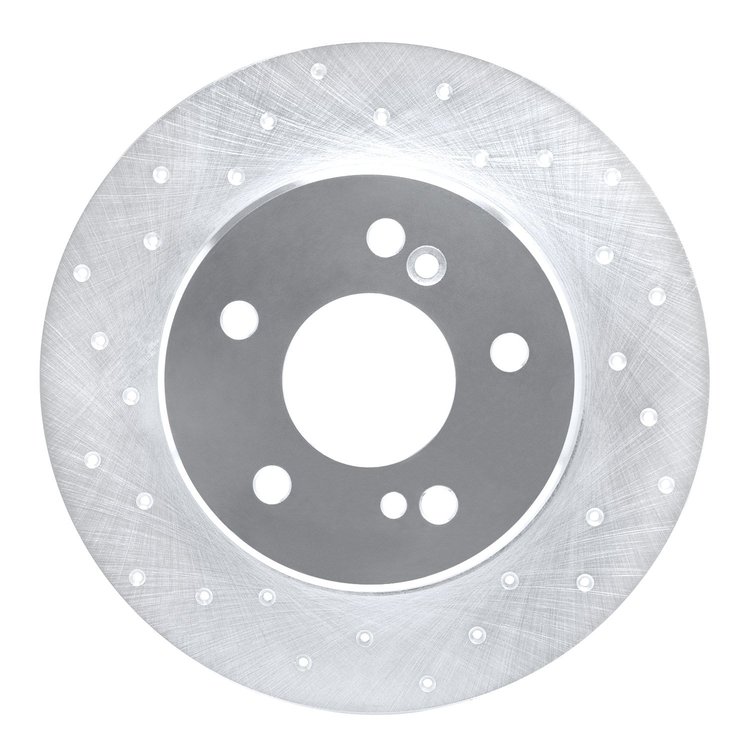 621-63013L Drilled Brake Rotor [Silver], 1987-2015 Multiple Makes/Models, Position: Rear Left