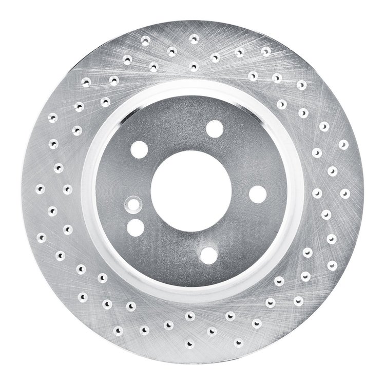 621-63040L Drilled Brake Rotor [Silver], 1998-2009 Multiple Makes/Models, Position: Rear Left