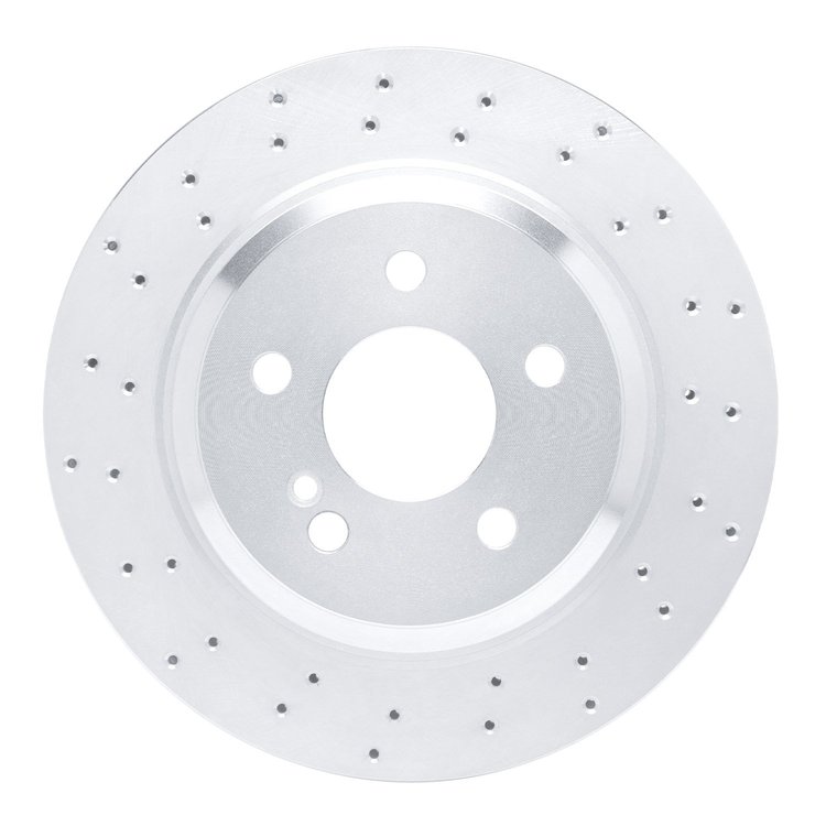 621-63064L Drilled Brake Rotor [Silver], 2003-2013 Mercedes-Benz, Position: Rear Left