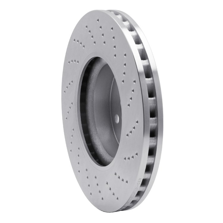 621-63085 Drilled Brake Rotor [Silver], 2008-2020 Mercedes-Benz, Position: Front