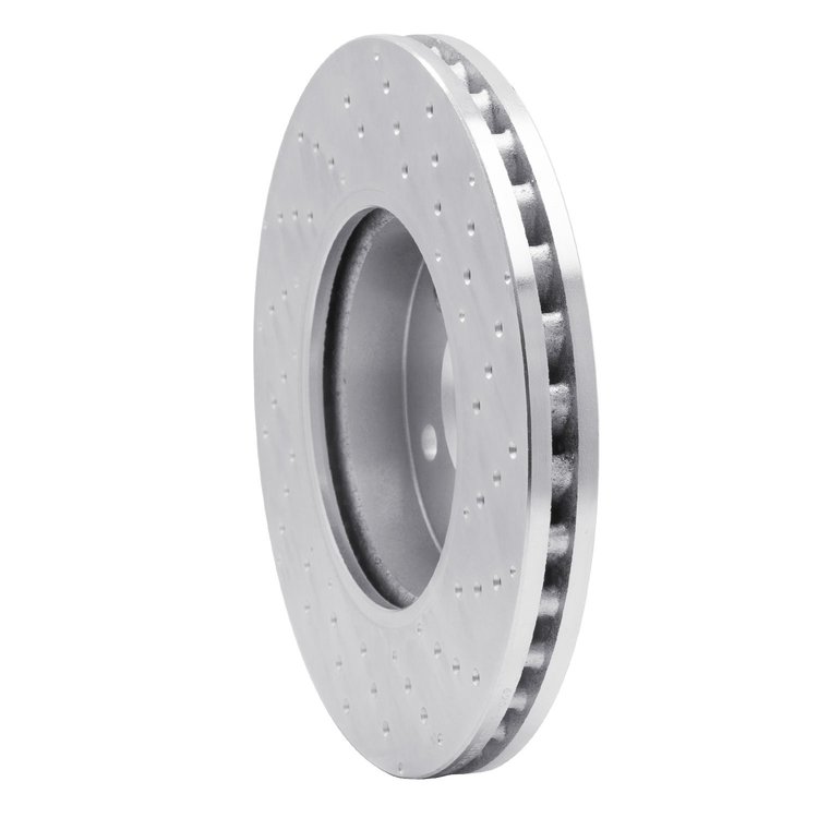 621-63120 Drilled Brake Rotor [Silver], 2012-2017 Mercedes-Benz, Position: Front