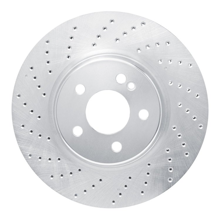 621-63162L Drilled Brake Rotor [Silver], 2016-2021 Mercedes-Benz, Position: Rear Left