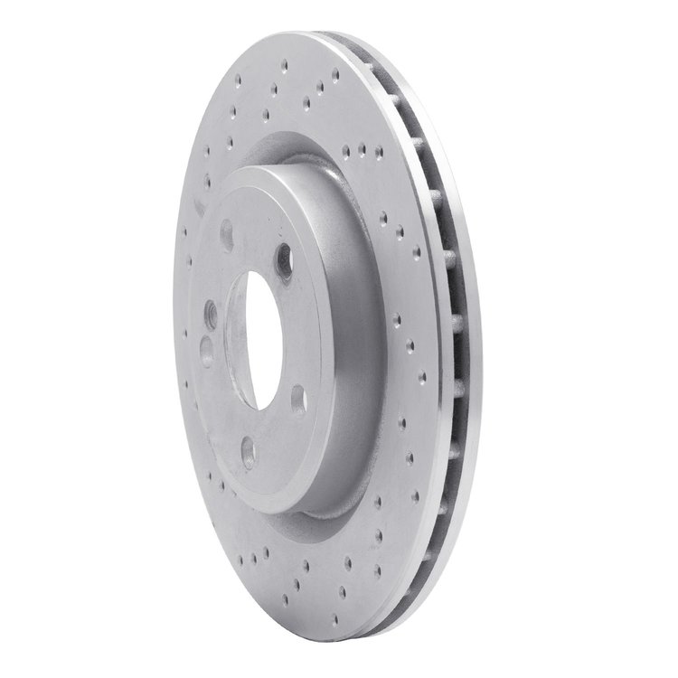 621-63163L Drilled Brake Rotor [Silver], 2014-2019 Mercedes-Benz, Position: Rear Left